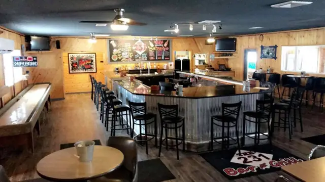 The full bar and dining room