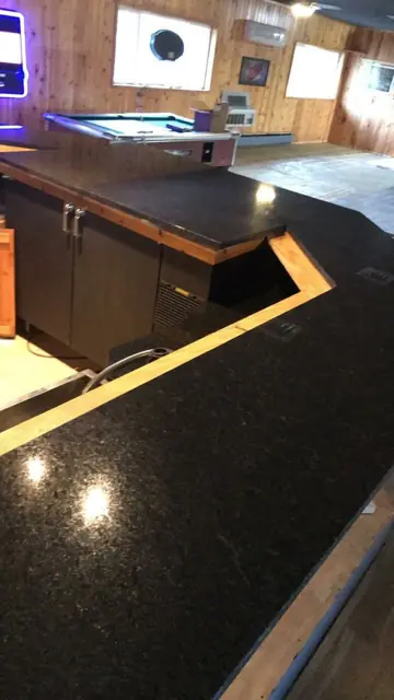 The bar top